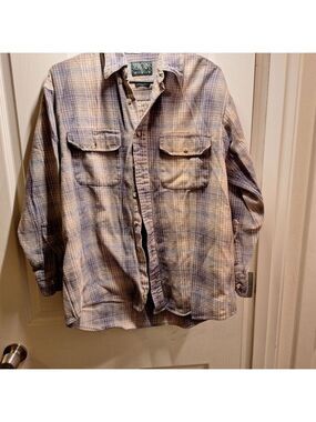 Terrain by Winsor Mens Flannel Shirt Medium Brown